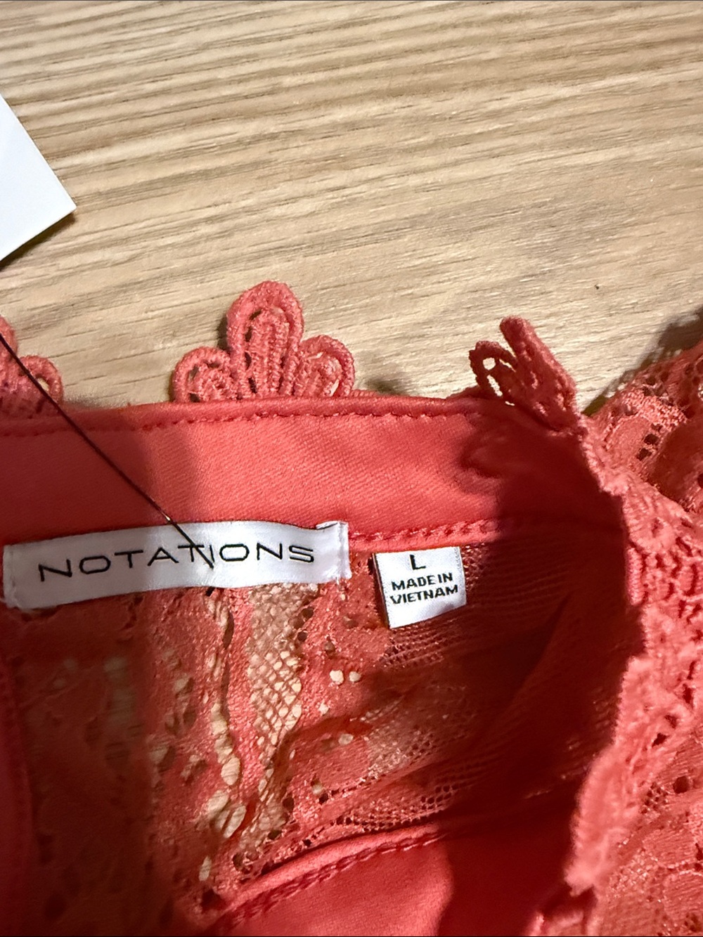 Notations Coral Lace High-Neck Sleeveless Top - Picture 2 of 8